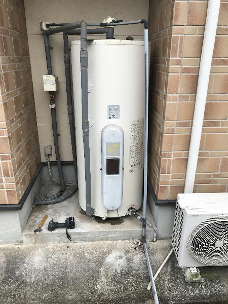 電気温水器修理 日立 BE-L37A お湯が沸いていない 倉敷市高須賀